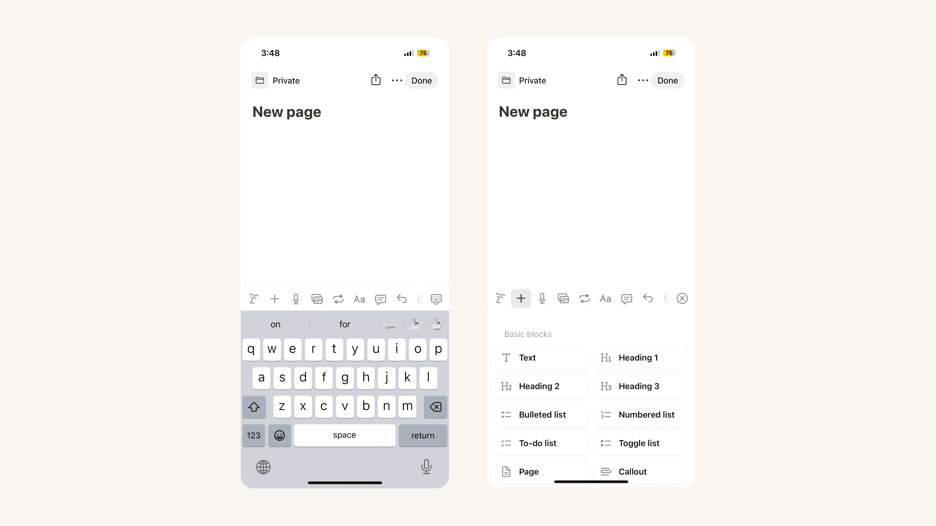 Édition sur mobile