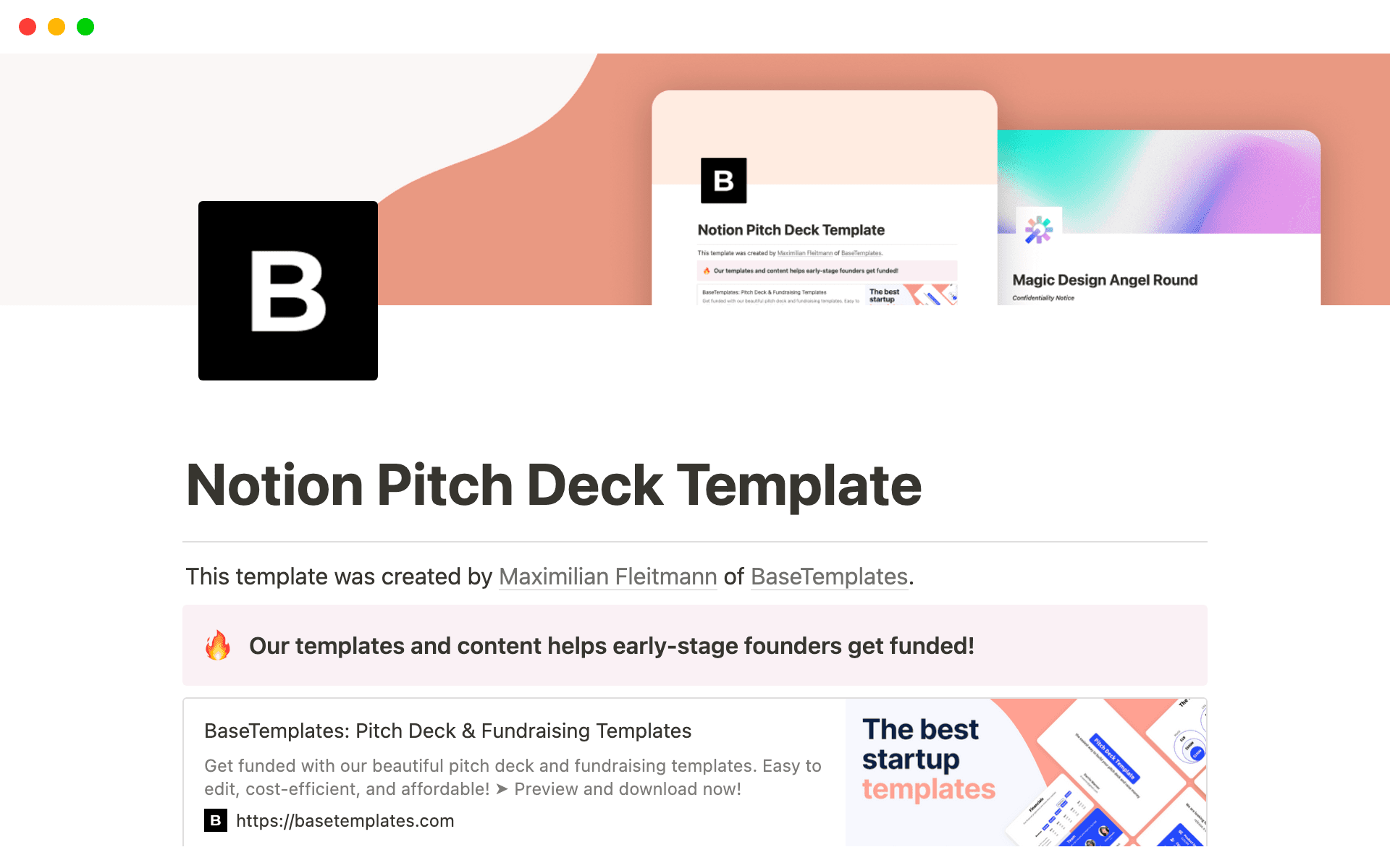 Xem trước mẫu cho Pitch Deck Template
